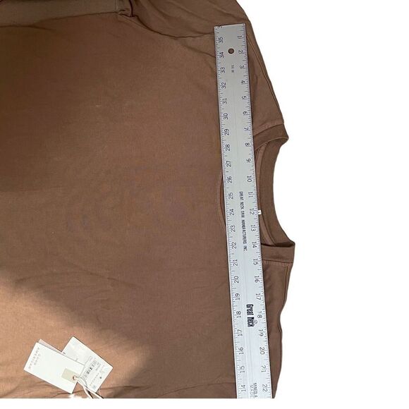 GOOD AMERICAN Sweatshirt Womens M/L Brown BOYFRIEND PUTTY Relaxed Sweater Lounge - Picture 8 of 15